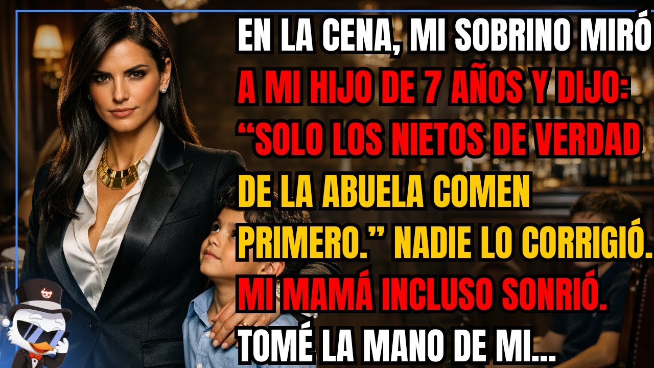 En la cena, mi sobrino miró a mi hijo de 7 años y dijo: 