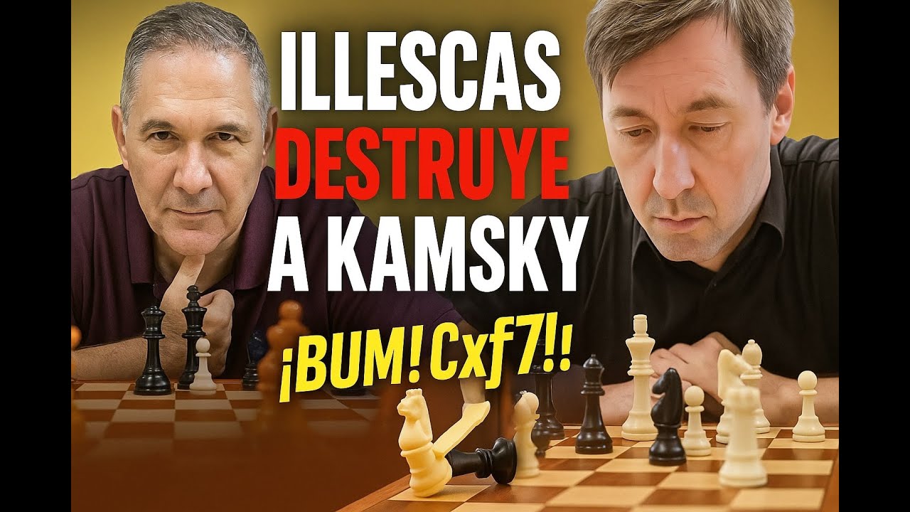 &iexcl;El d&iacute;a que Illescas destroz&oacute; a Kamsky! El sacrificio en f7 que nadie vio venir (Manila 1990)
