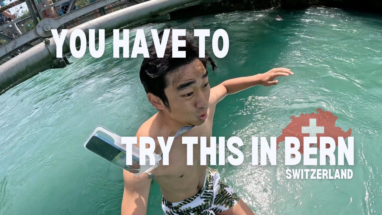 Swimming in River Aare, Bern | Swiss way of travel  【Switzerland 4】