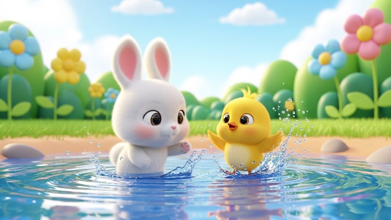 Little Bunny Song 🐰🌸 | Cute 3D Nursery Rhyme for Toddlers | Kids Animation