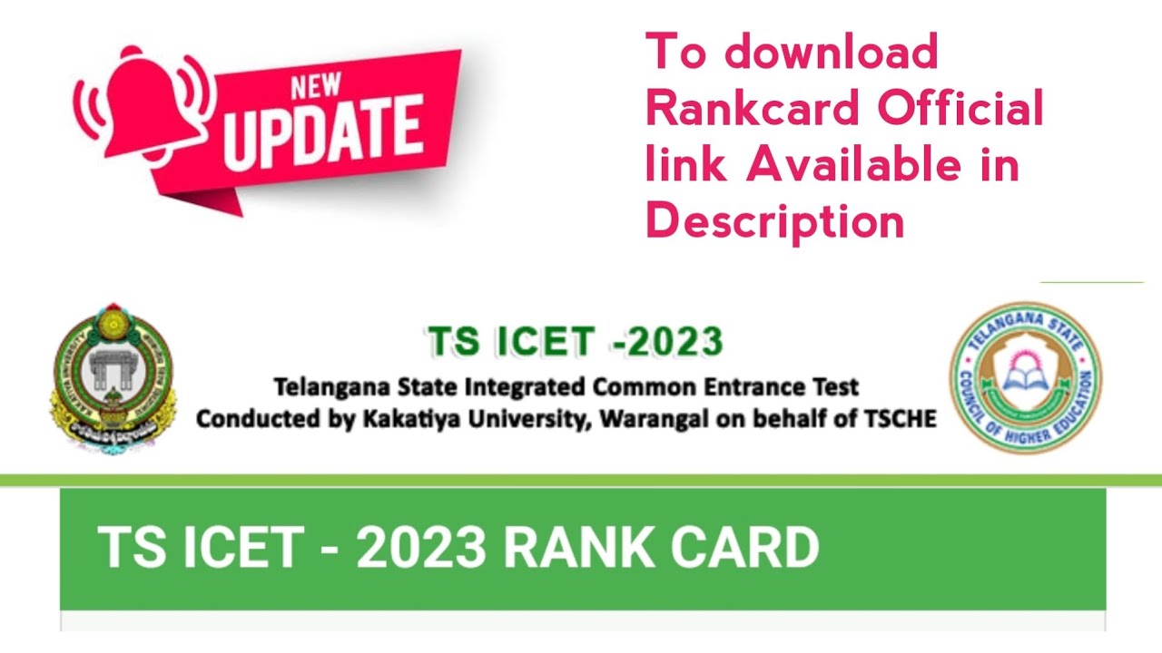 TS ICET 2023 Results | how to download ts icet 2023 rank card | TS