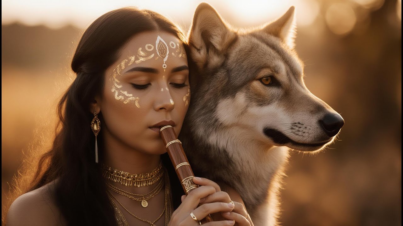 🐺 Sacred Wolf – Глубокие шаманские барабаны и чистая индейская флейта (без рекламы)