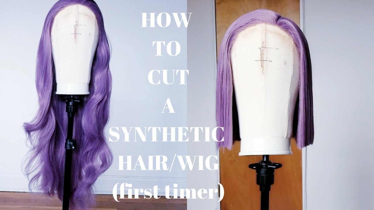 HOW TO CUT A LONG SYNTHETIC HAIR/WIG SHORT