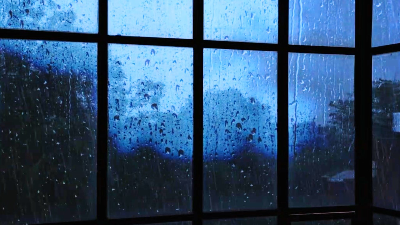 Rain on Window at Night I 8 Hours of Relaxing Rain Sounds for Sleep & Study