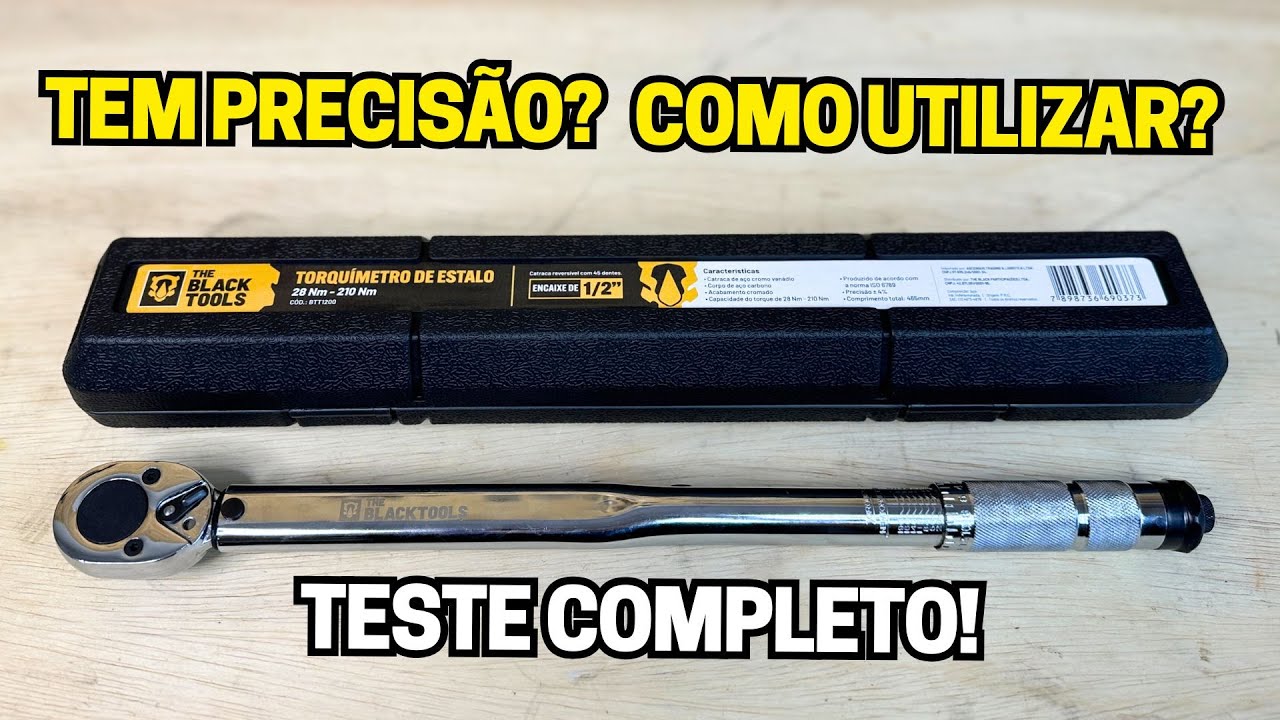 Testei o torquimetro de estalo barato mais vendido do MercadoLivre! De 28 a 210 N.M torque