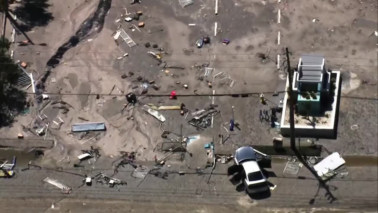 Chopper 2 shows Hurricane Helene damage in Treasure Island