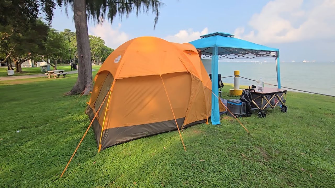 3D2N Camping in Singapore with the Northface Wawona 4p at East Coast Park Campsite G