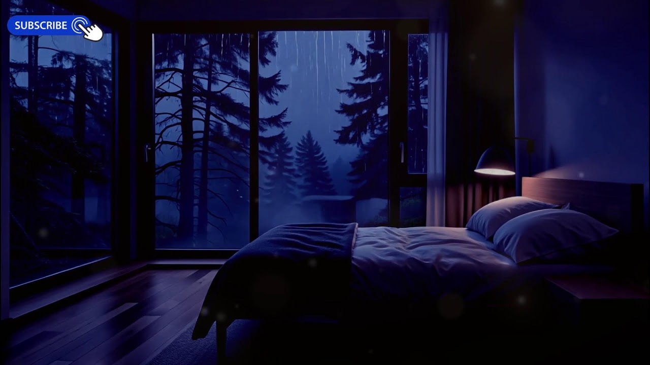 You Need to Sleep 🌙 Healing Piano & Rain on Window Sounds (10 Hours)