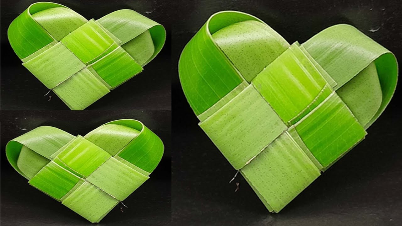 How To Make Coconut Leaf Heart |Coconut Leaf Craft | Palm Leaf Heart | Coconut Leaves Crafts