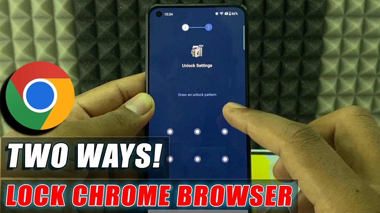 how to lock chrome browser with password in mobile?