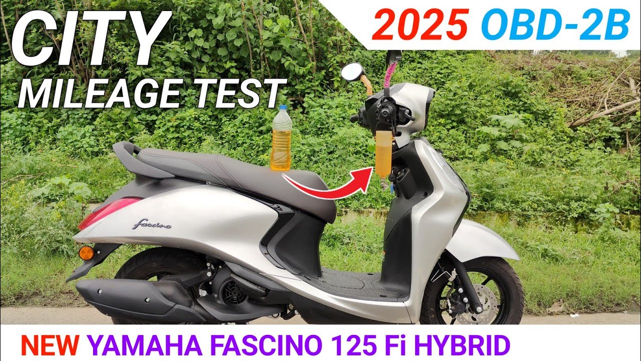 🚀 Yamaha Fascino 125 Fi Hybrid 2025 Mileage Test | Yamaha Fascino 125 Fi Hybrid Mileage Test 2025 ⛽