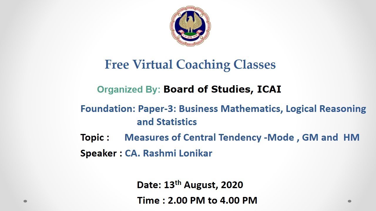 Foundation: Paper-3: Afternoon session- 13.08.2020