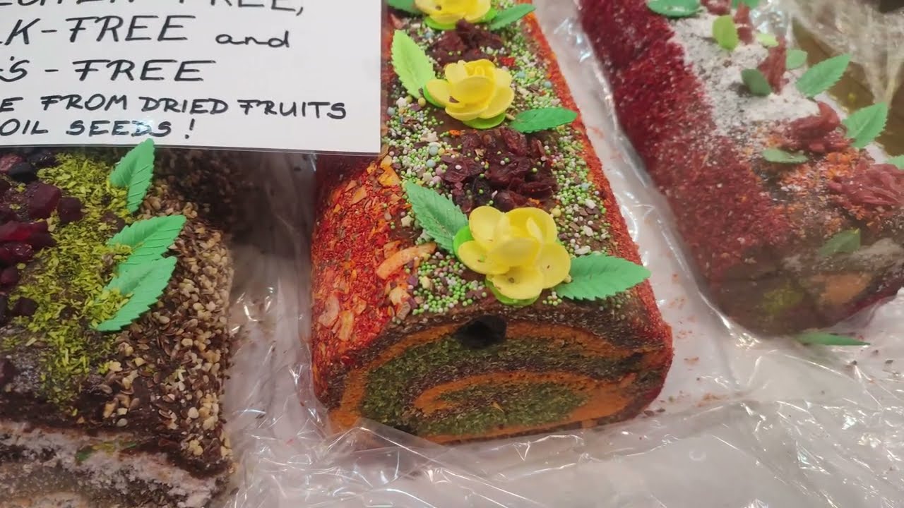 Gluten, sugar, milk and egg-free cakes.