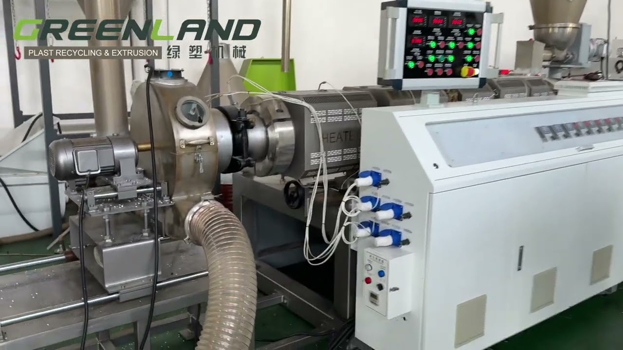 Greenlandplast Conical Twin Screw Extruder PVC compounding pelletizing machine