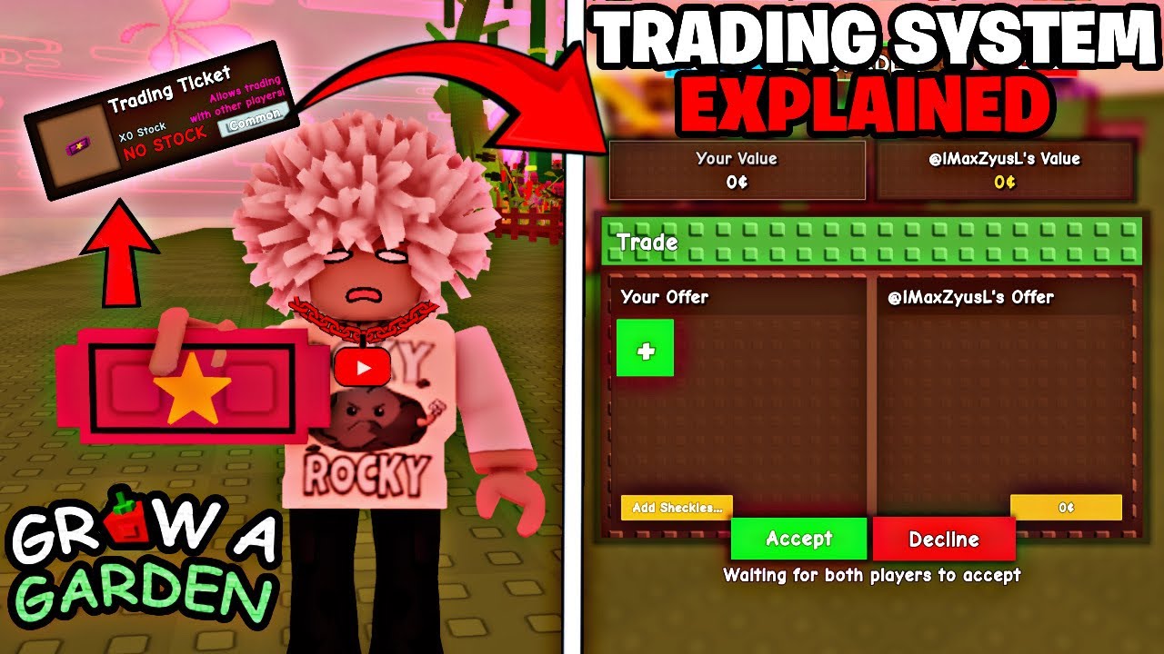 GROW A GARDEN TRADING TICKET EXPLAINED! How To Trade in Grow A Garden Trading Update
