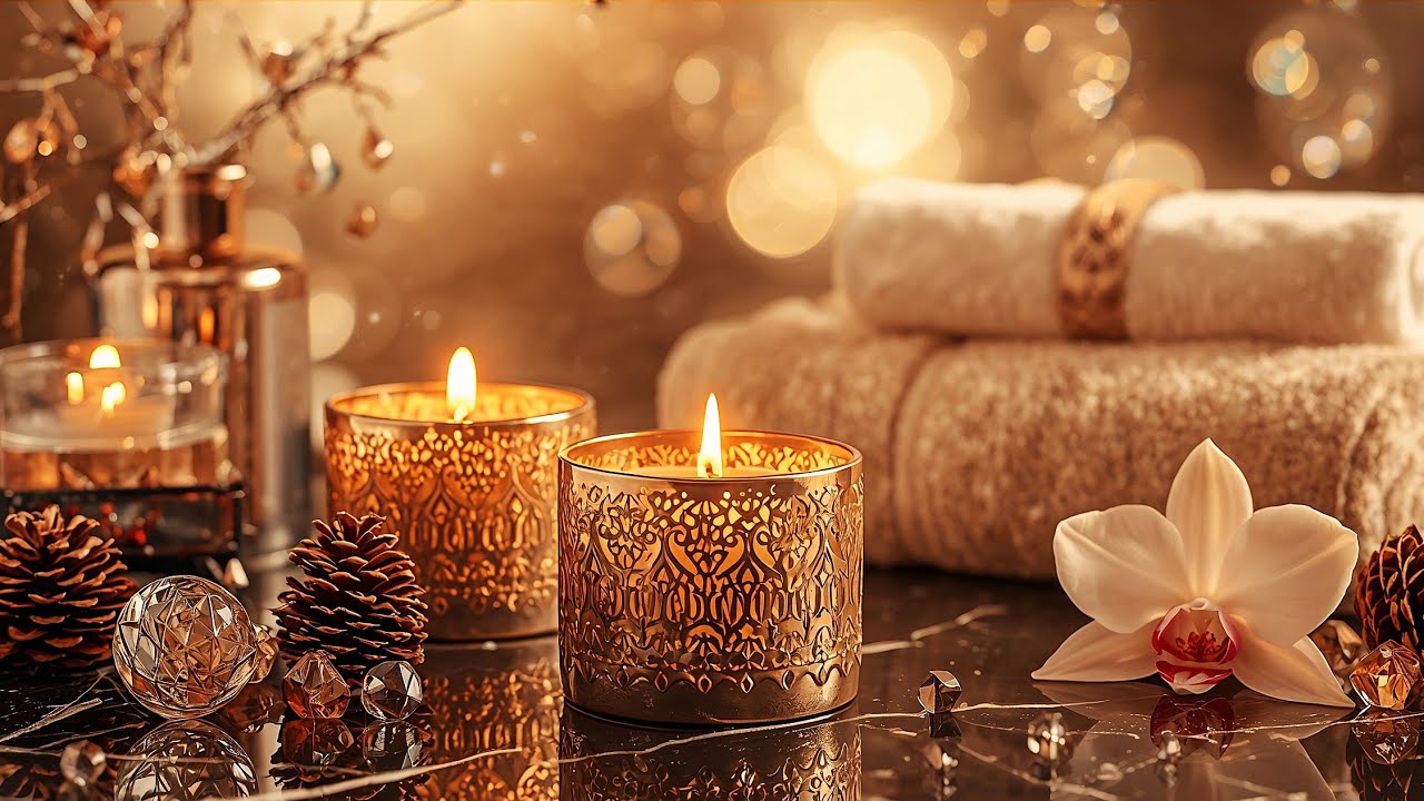 Deep Sleep Therapy 🌙 Warm Candle Spa Music for Insomnia, Anxiety & Overthinking
