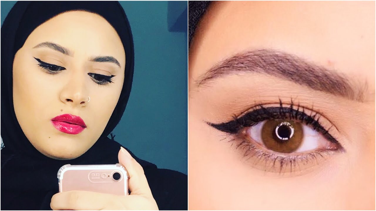 ايلاينر العيون المبطنة باسهل طريقة للمبتدئين و ازاي تخليهم الناحيتين شبه بعض 😉