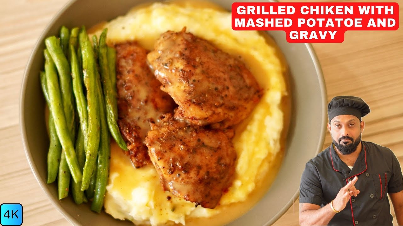 സൂപ്പർ ക്രീമിയായിട്ടുള്ള Mashed Potato & Grilled Chicken | Mashed Potato Malayalam Recipe