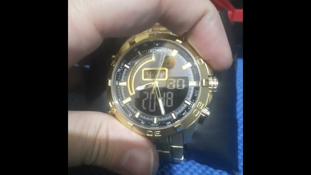 Ajustar as horas e o calendário do Technos Digitech Bj3496aa/1d