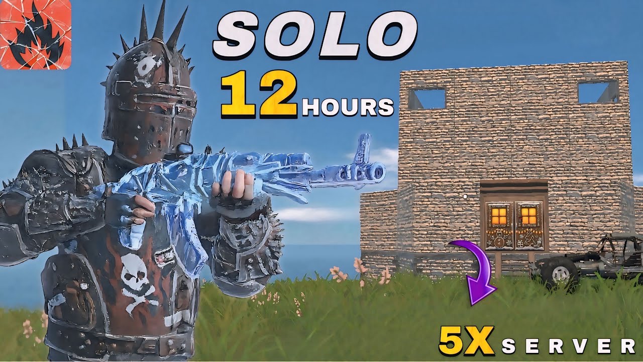 Solo 12 Hours On 5x Server | Oxide Survival Island | 8848 LUFFY #oxide #rust #оксайд