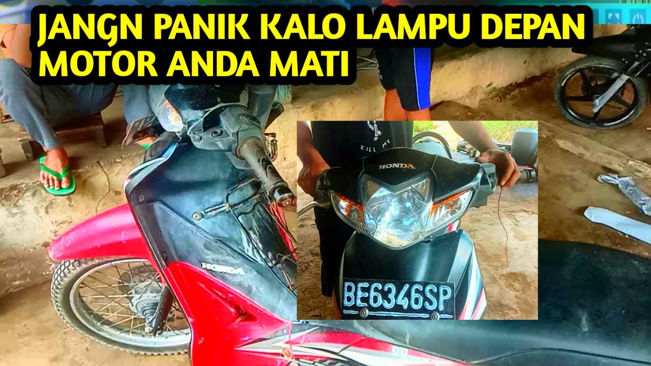 CARA MUDAH  MEMPERBAIKI  KELISTRIKAN LAMPU  DEPAN HONDA REVO ABS