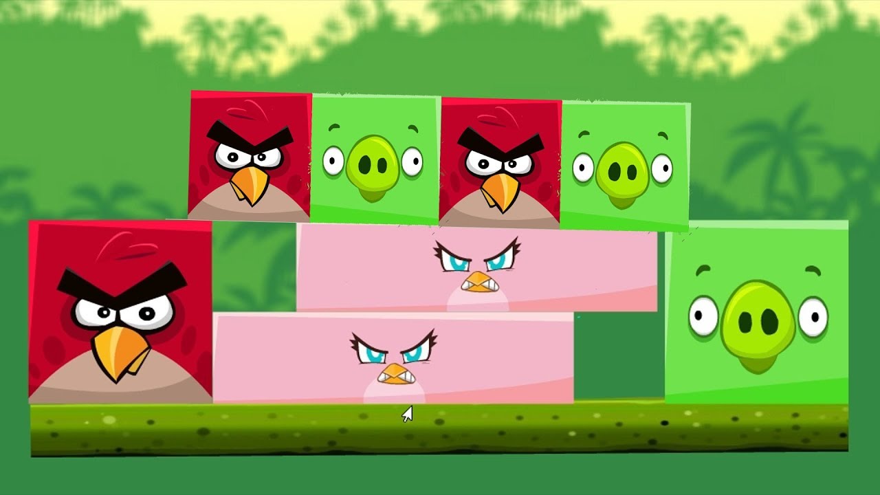Angry Birds Kick Piggies - RESCUE TWO RECTANGLE STELLA FROM ALL SQUARE PIGS!