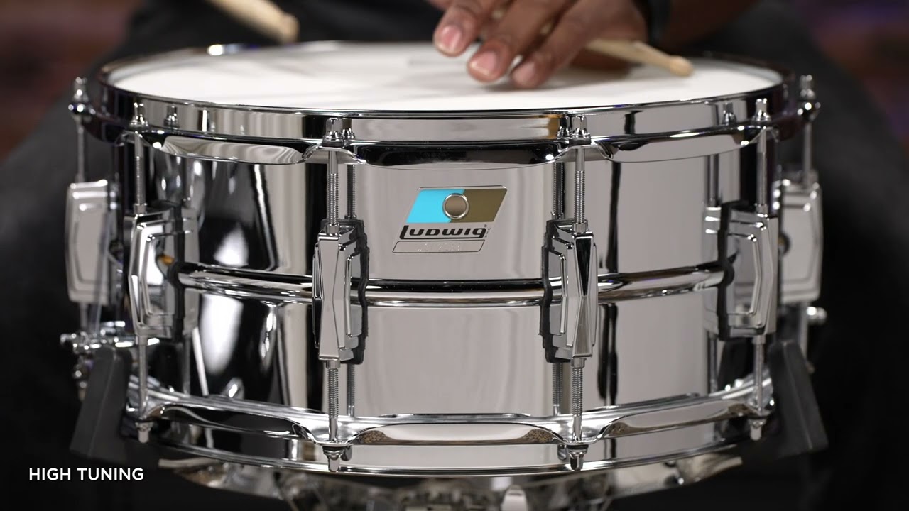 Ludwig 14x6.5 Supraphonic Classic Snare Drum with Blue & Olive Badge (LM402BON)
