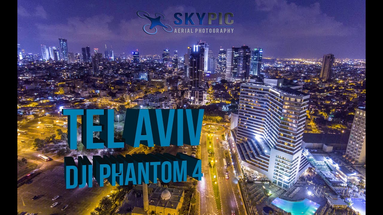 Tel Aviv drone footage at night