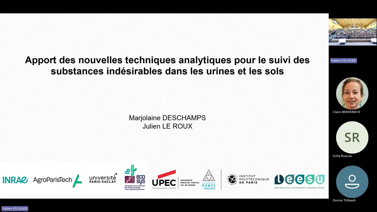 B1 : Indésirables dans les urinofertilisants et mise en perspective des risques pour la santé
