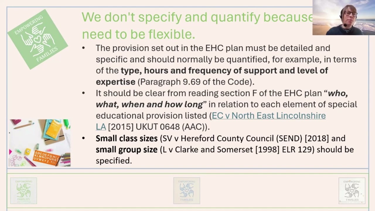 EHCP Provision must be Specified and Quantified