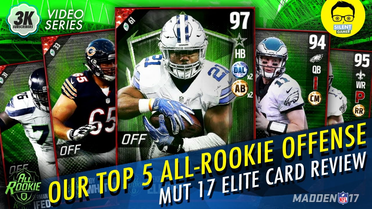 Top 5 Madden 17 All-Rookie Offense Elites - 97 OVR Ezekiel Elliott - 
