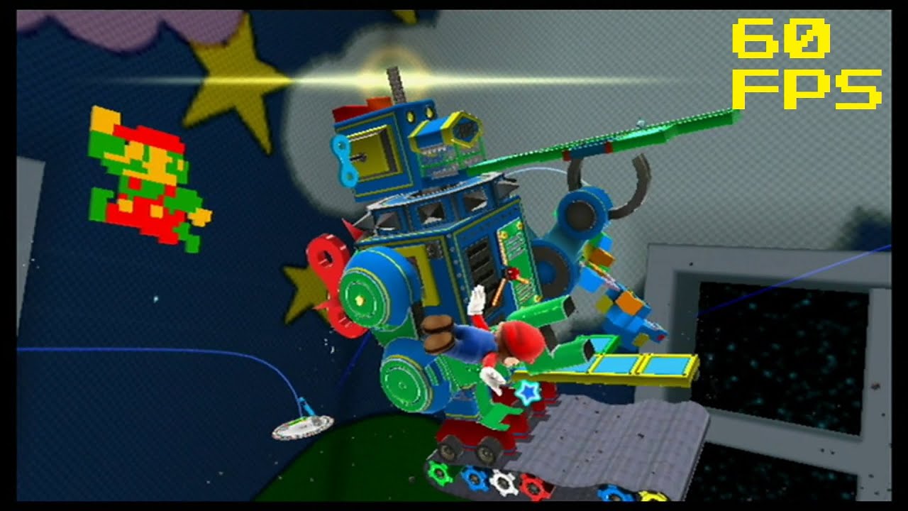 81. [60 FPS] Heavy Metal Mecha-Bowser - Toy Time Galaxy - Super Mario Galaxy
