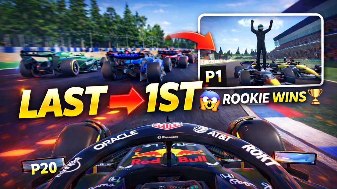 ROOKIE SHOCKS THE WORLD 😱 | LAST TO 1ST IN F1 RACE! #f1 