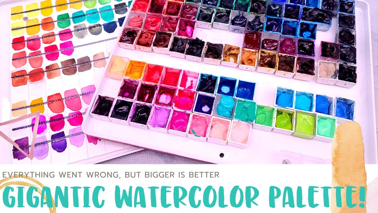 Bigger is Better! Everything Went Wrong But Its Ok- Lets Build a Watercolor Palette!
