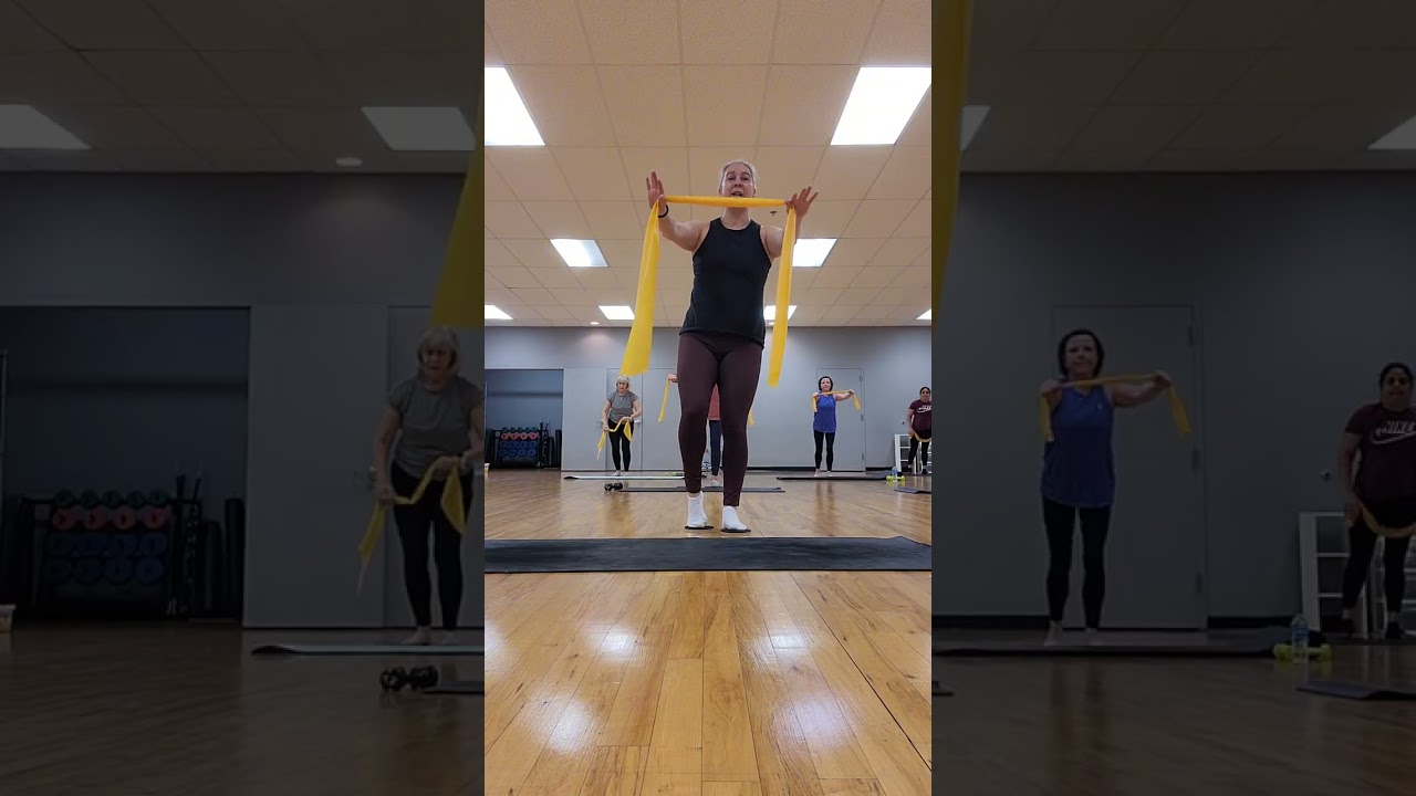Long band, sliders workout 