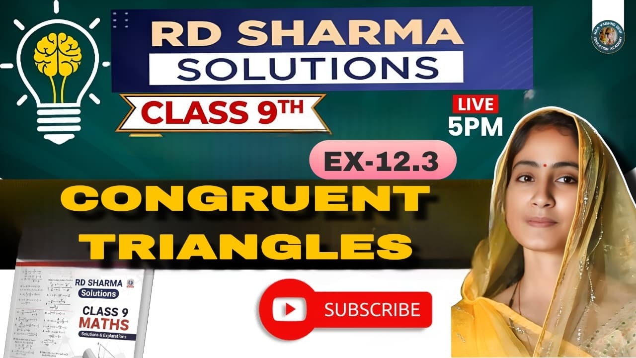 R.D , SHARMA CLASS 9th CHAPTER ( QUADRILATERALS ) Ex :- 12.3.  LIVE 👍 By :-  Reena ma