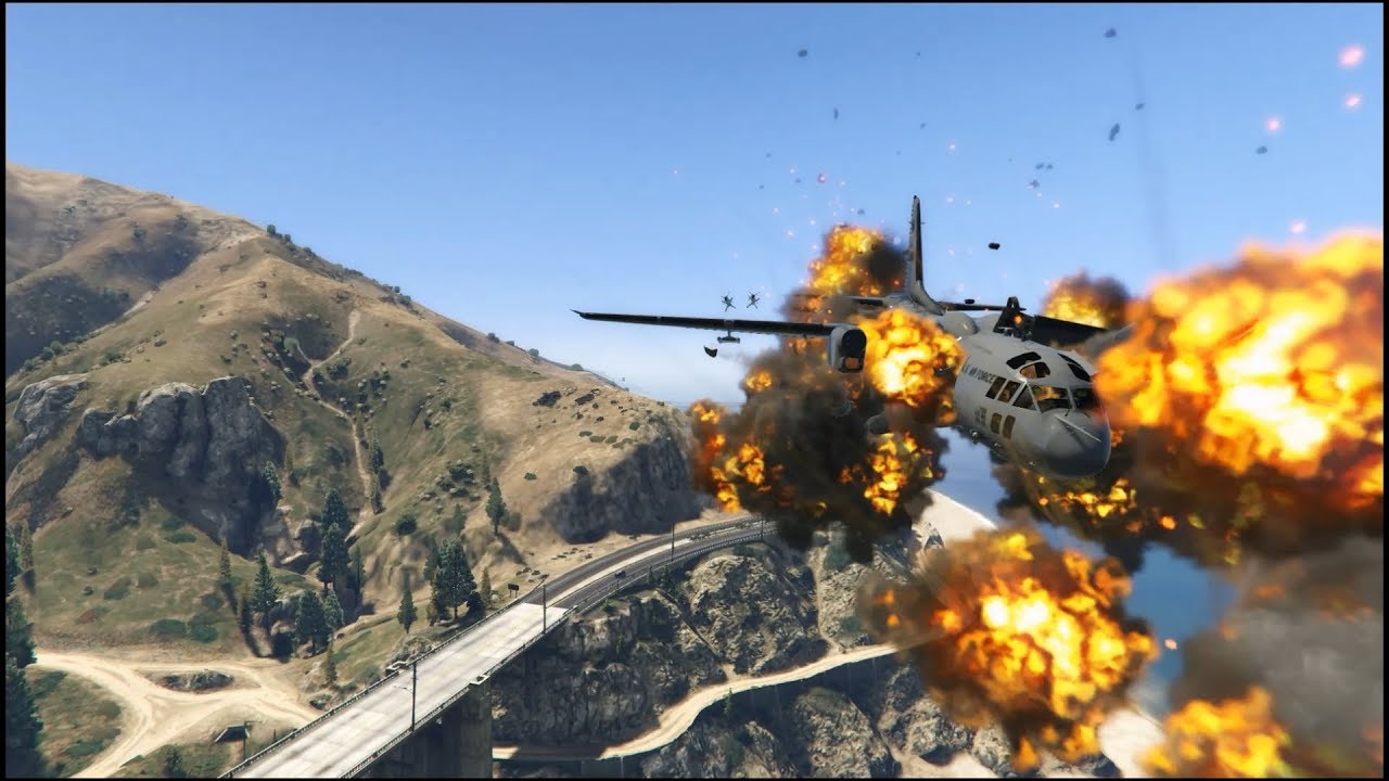 Harry Potter and The half-blood plane crashes in GTA 5 (mod)