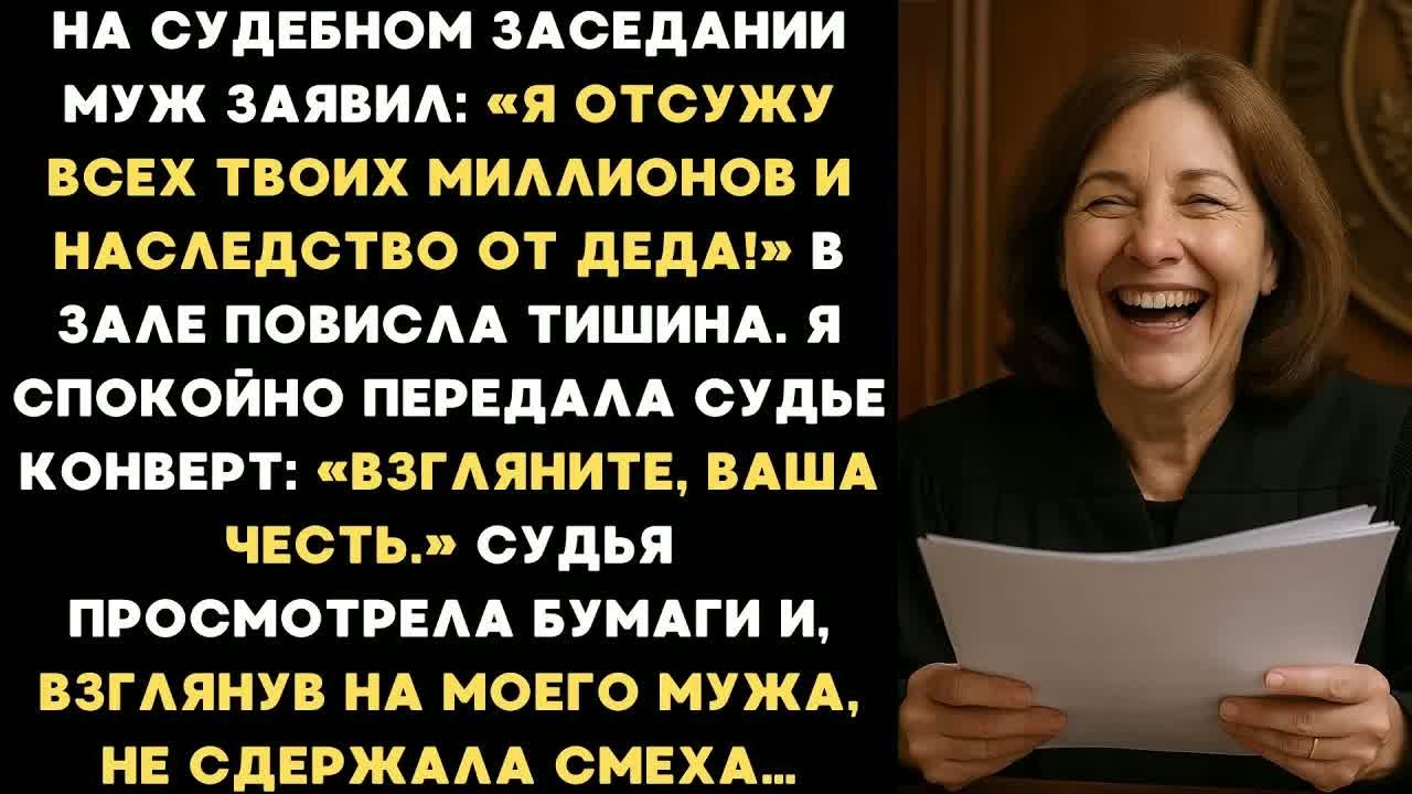 Муж решил отсудить всё имущество, но мои документы превратили заседание в спектакль…