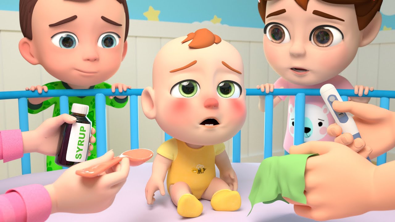 Sick Song | Baby Is Not Feeling Well | Lalafun Nursery Rhymes & Kids Songs