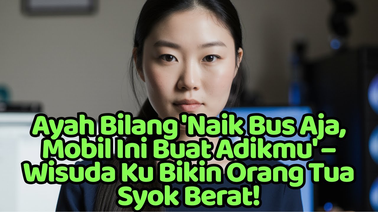 Ayah Bilang Naik Bus Aja Mobil Ini Buat Adikmu &ndash; Wisuda Ku Bikin Orang Tua Syok Berat!