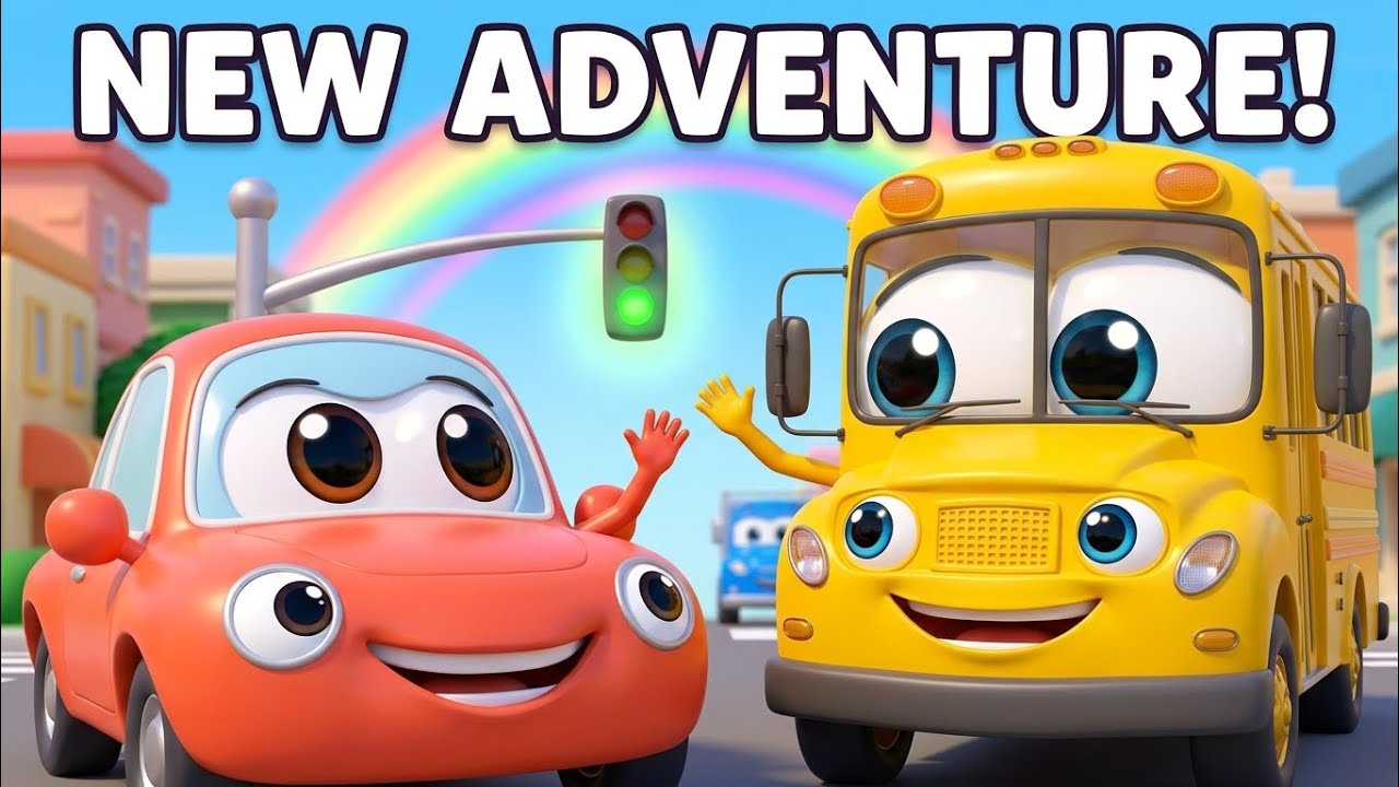 Talking Vehicles Learn STOP & GO 🚦 | Fun Traffic Rules Song for Kids
