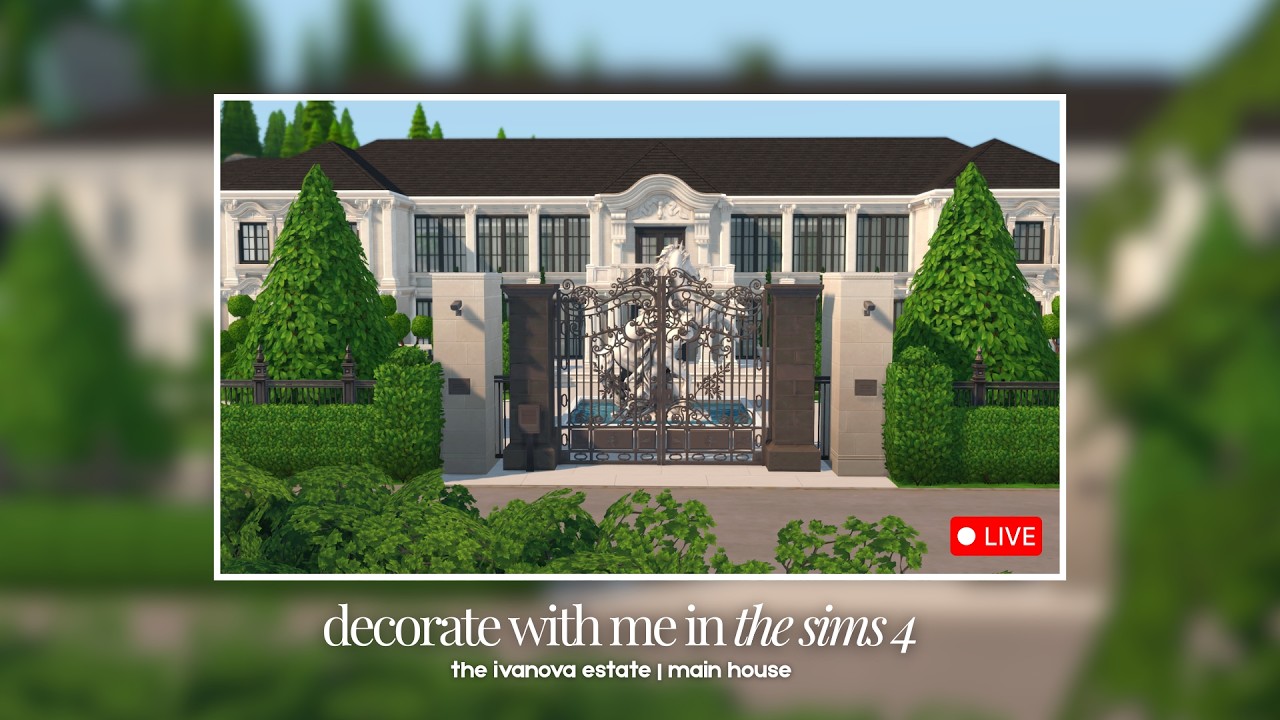 decorate the ivanova estate with me (creating a floor plan) | the sims 4 livestream
