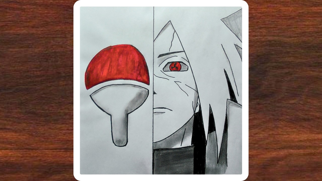 Madara Uchiha drawing | How to draw Madara Uchiha half face | Naruto Shippuden | Easy Anime drawing