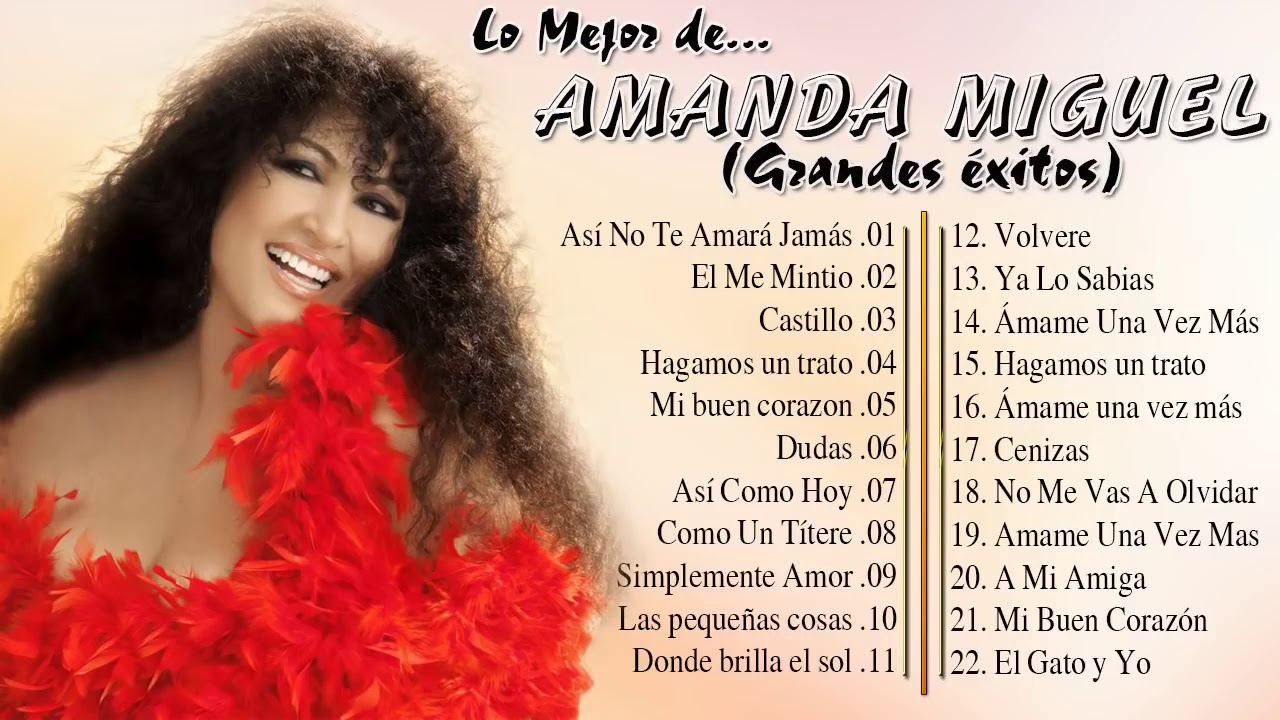 Amanda Miguel Sus Mejores Canciones - 22 Grandes Exitos Romanticos Del Recuerdo - Los Mejores &Eacute;xitos