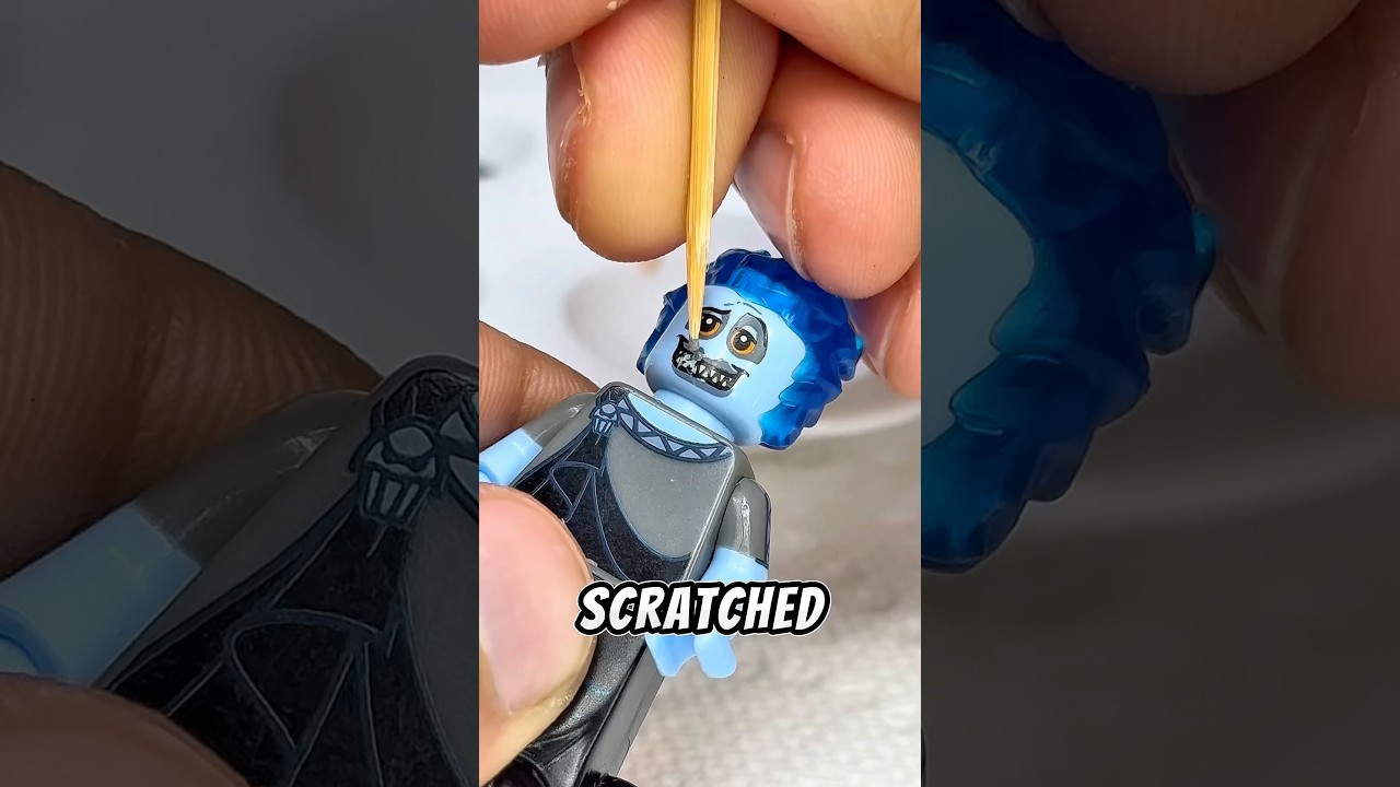 Ремонт поцарапанной минифигурки LEGO (вы не поверите, как!) #lego #legos #shorts