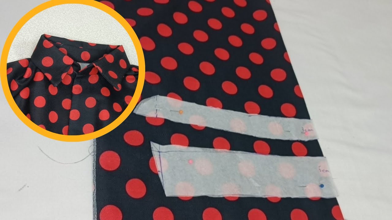 Pattern drawing and sewing of men's collar with a separate baseThe easiest possible method ✅