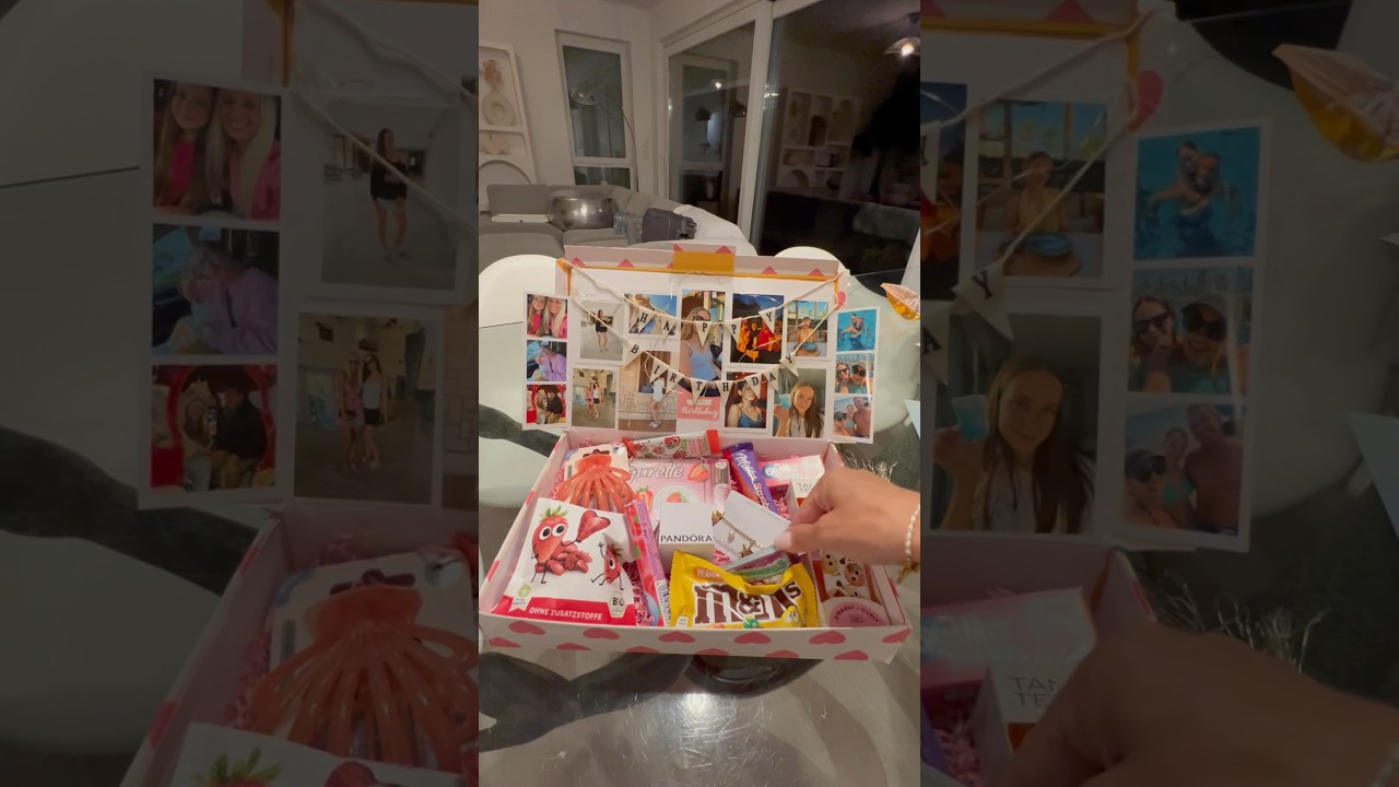 Was ist in der Box?#diy #geburtstagsgeschenk #ideas #lichterkette #box #giftbox