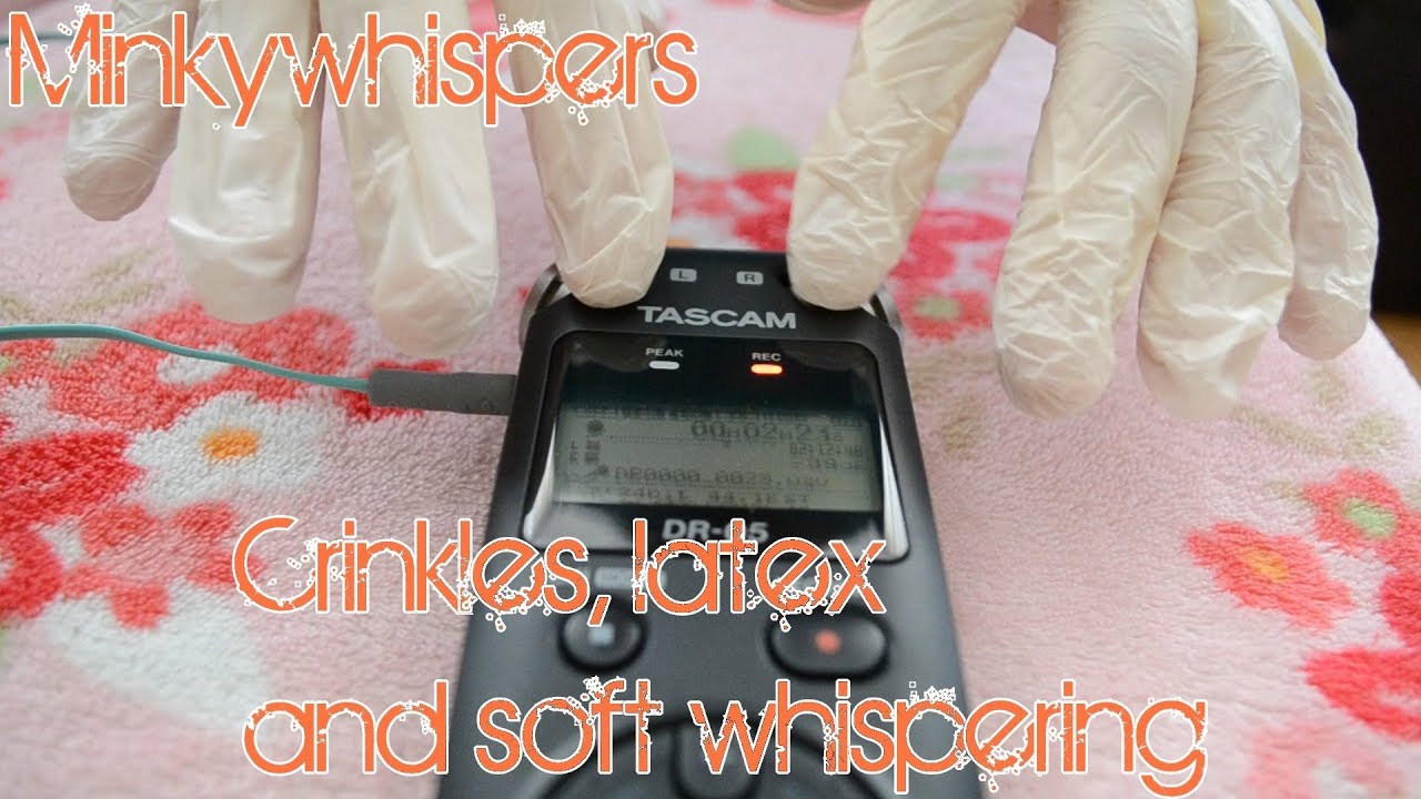 ASMR ~ Crinkles ~ Latex ~ Cotton Buds and Close Whispering *headphones please*