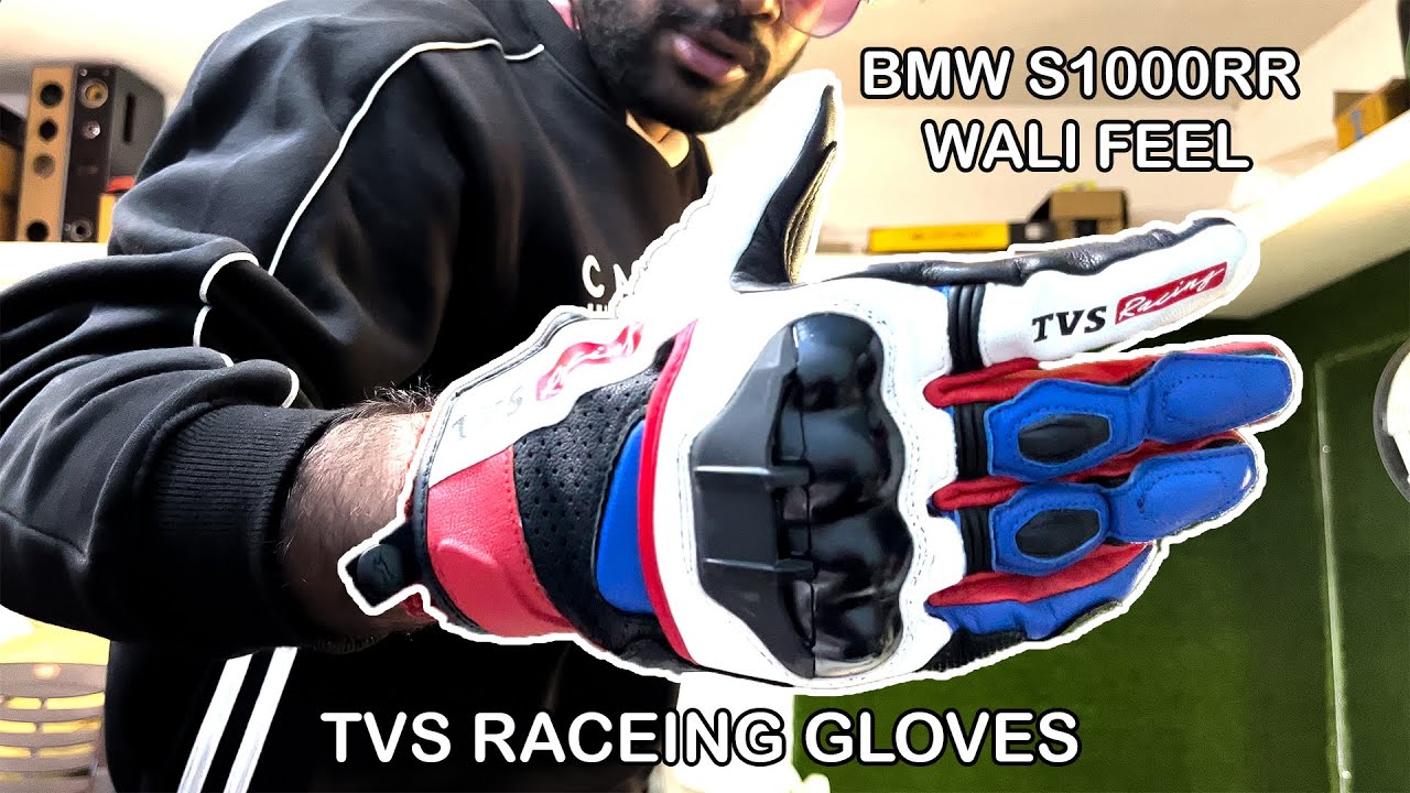 YE NAHI MILEGA YOUTUBE PE 4500 RS KE TVS Riding GlovesRace White & Blue Review  NF400440
