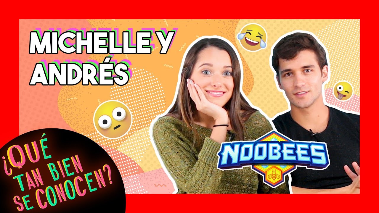Michelle Olvera y Andrés de la Mora de Noobees juegan 